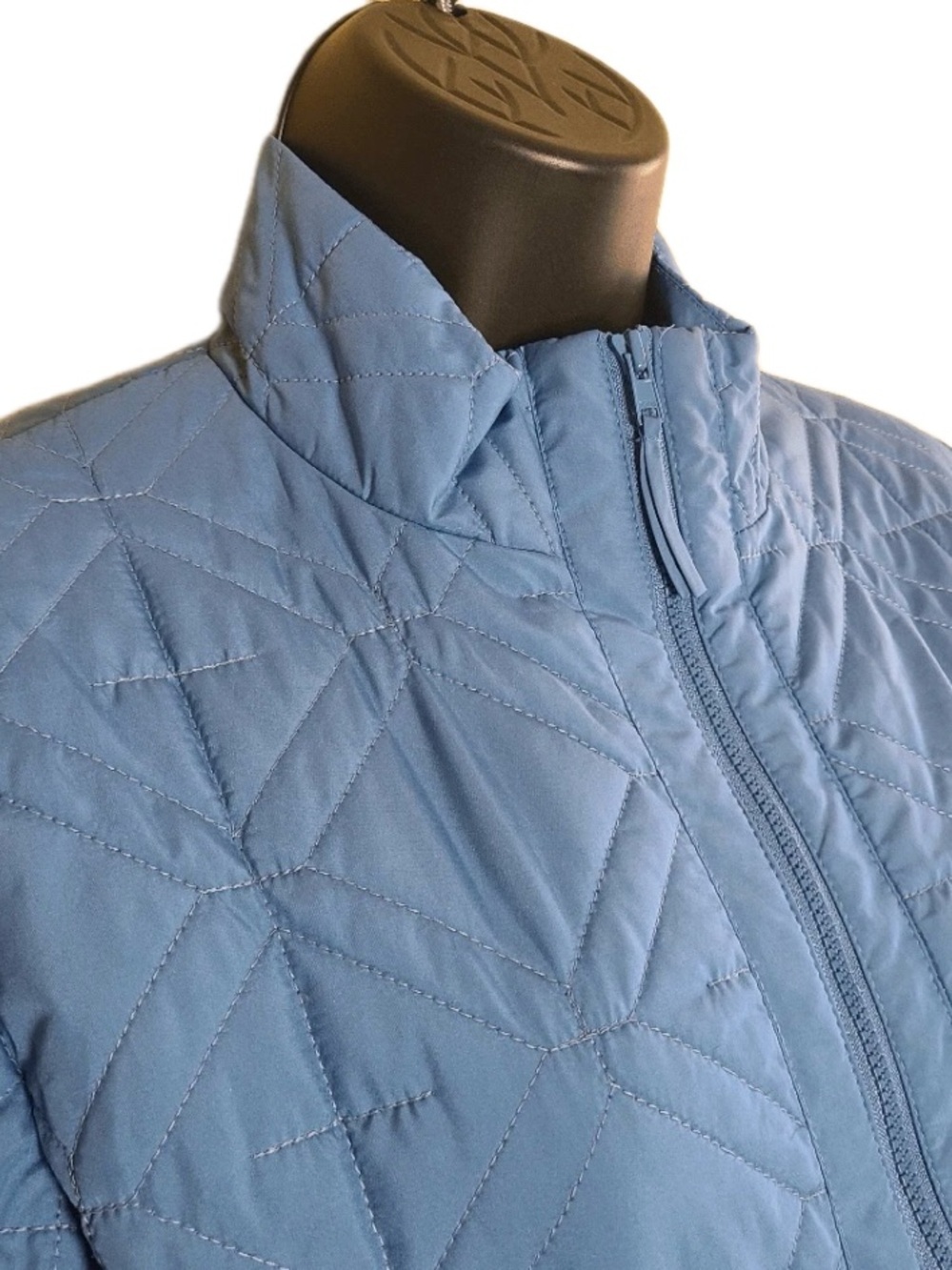 Talbots Petites Sky Blue Quilted Puffer Jacket Size L - Picture 3 of 8